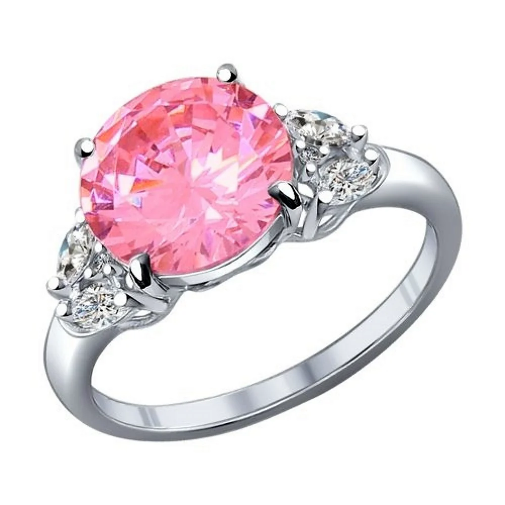 SOKOLOV кольцо из серебра с розовым фианитом 94011803