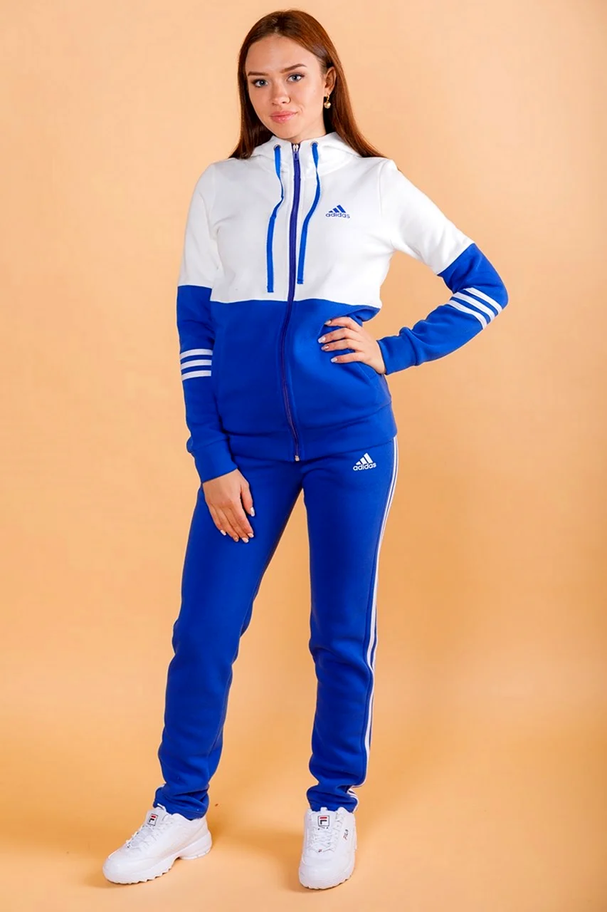 Спортивный костюм адидас синий женский