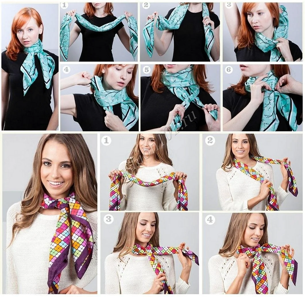 Способы завязывания шарфов