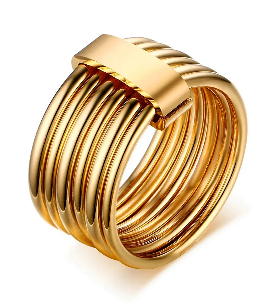 Stainless Steel кольцо золото