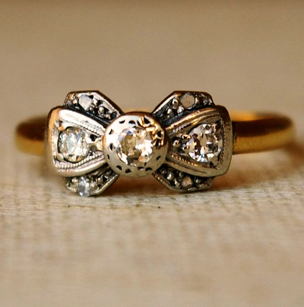 Старинные кольца с алмазами