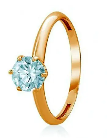 Т147017706 золотое кольцо с Swarovski Zirconia