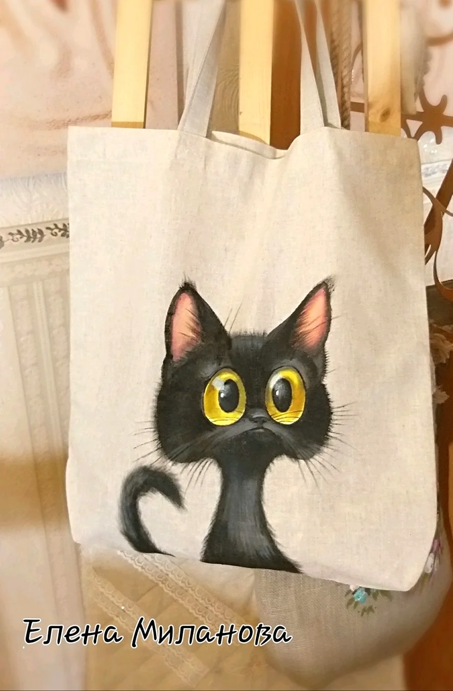Тканевые сумки с котами
