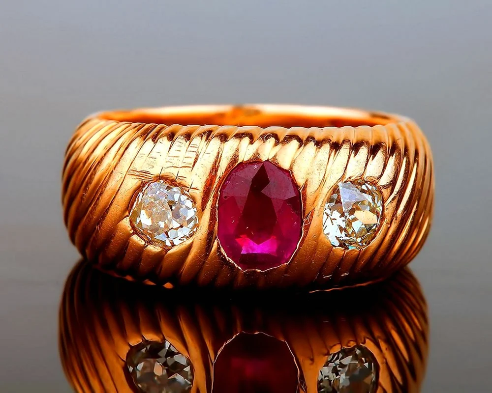 Царский перстень Рубин золото