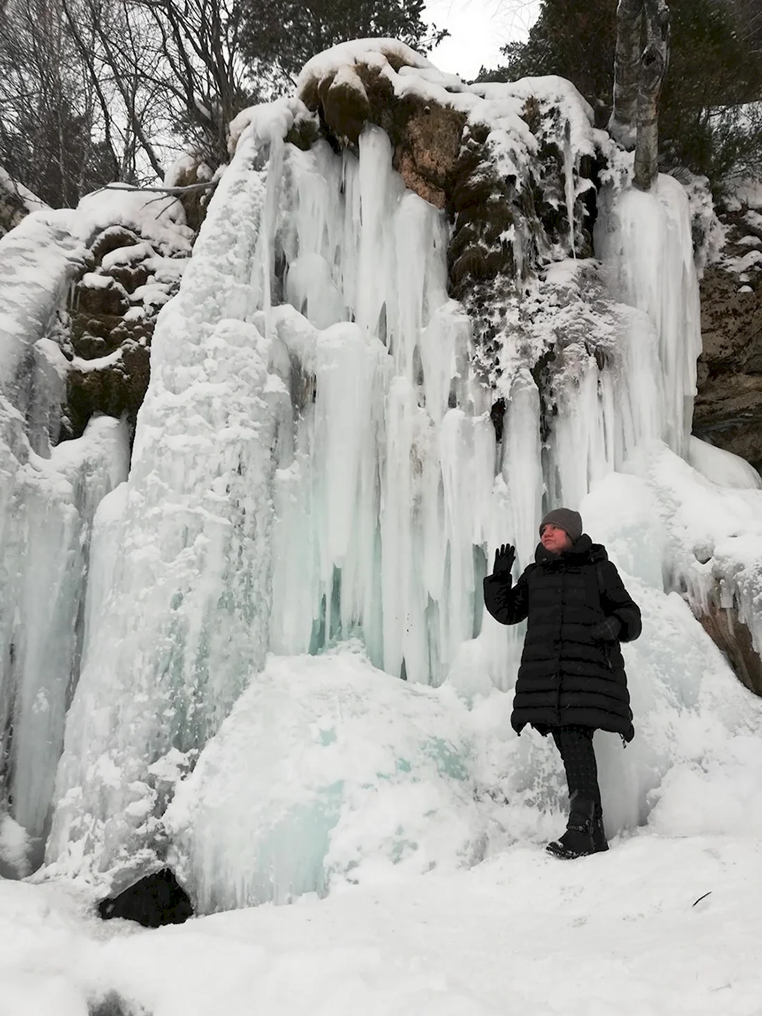Водопад Плакун зимой