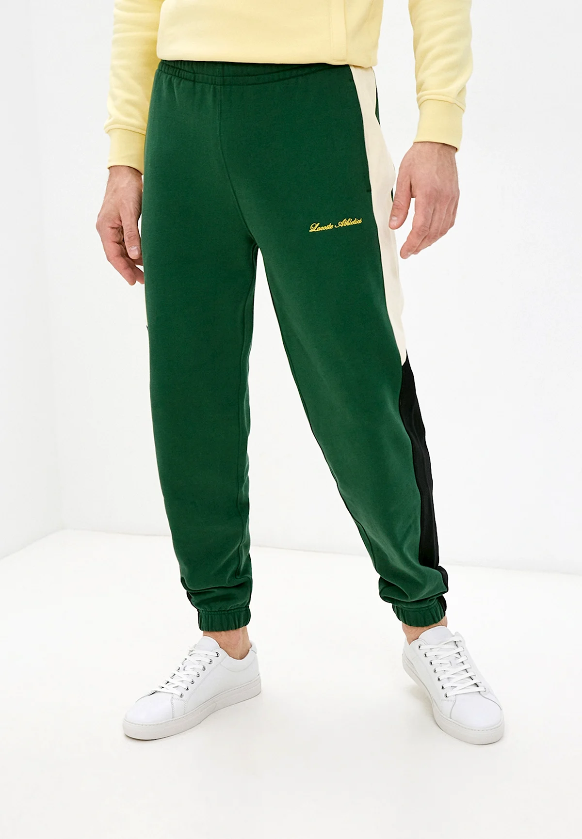 Зеленые брюки Lacoste спортивные