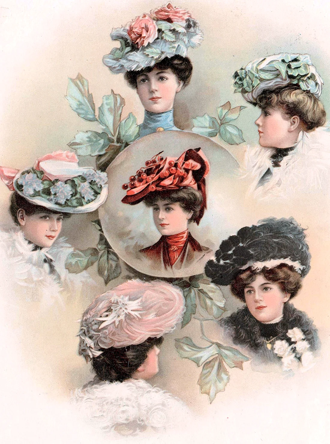 Женские шляпы эдвардианской эпохи