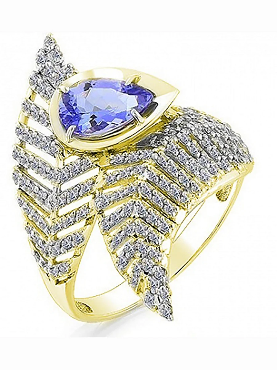 Золотое кольцо Diamant с 6 бриллиантами