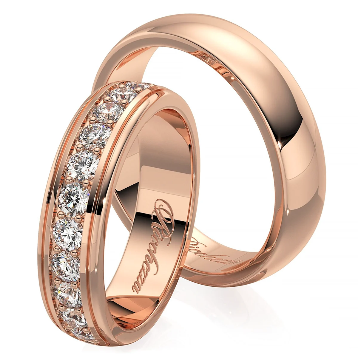 Золотое кольцо обручальное с бриллиантом ми6010067