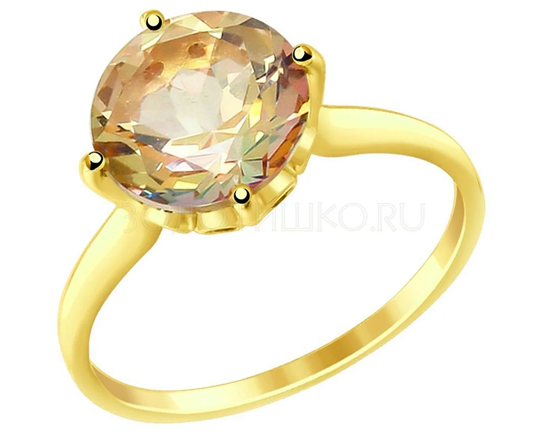 Золотое кольцо с топазом Соколов