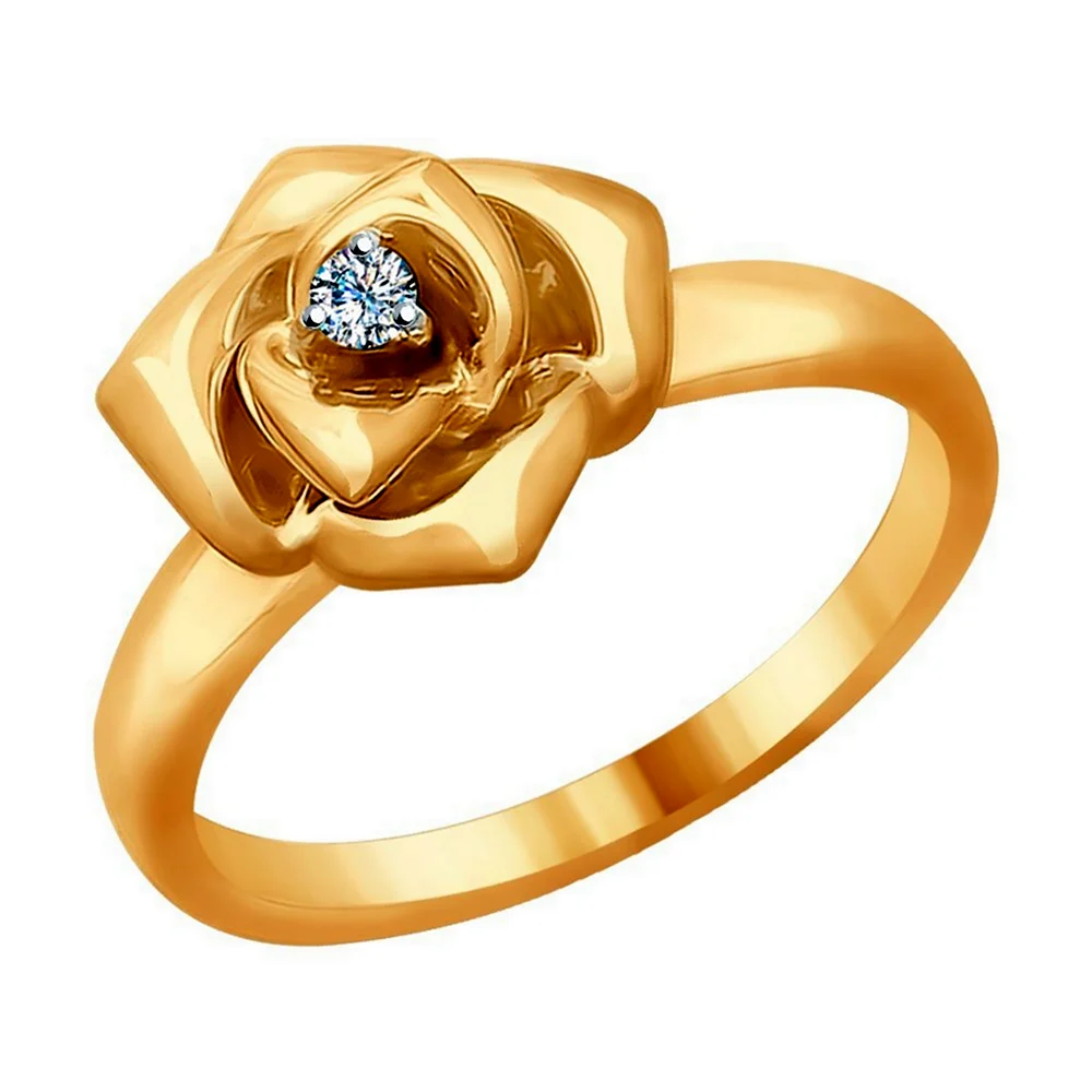 Золотое кольцо SOKOLOV 1011681_S С бриллиантами