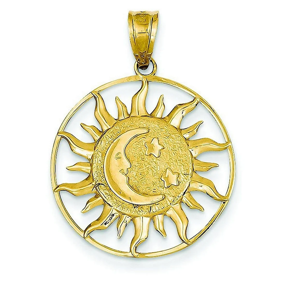 Золотой амулет солнце и Луна