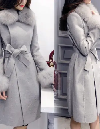 Пальто женское CWC feminine down Belted Coat